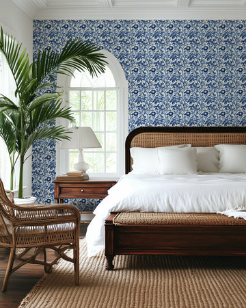 Colonial Floral Wallpaper from Olive et Oriel where you can shop wallpaper and artworks online