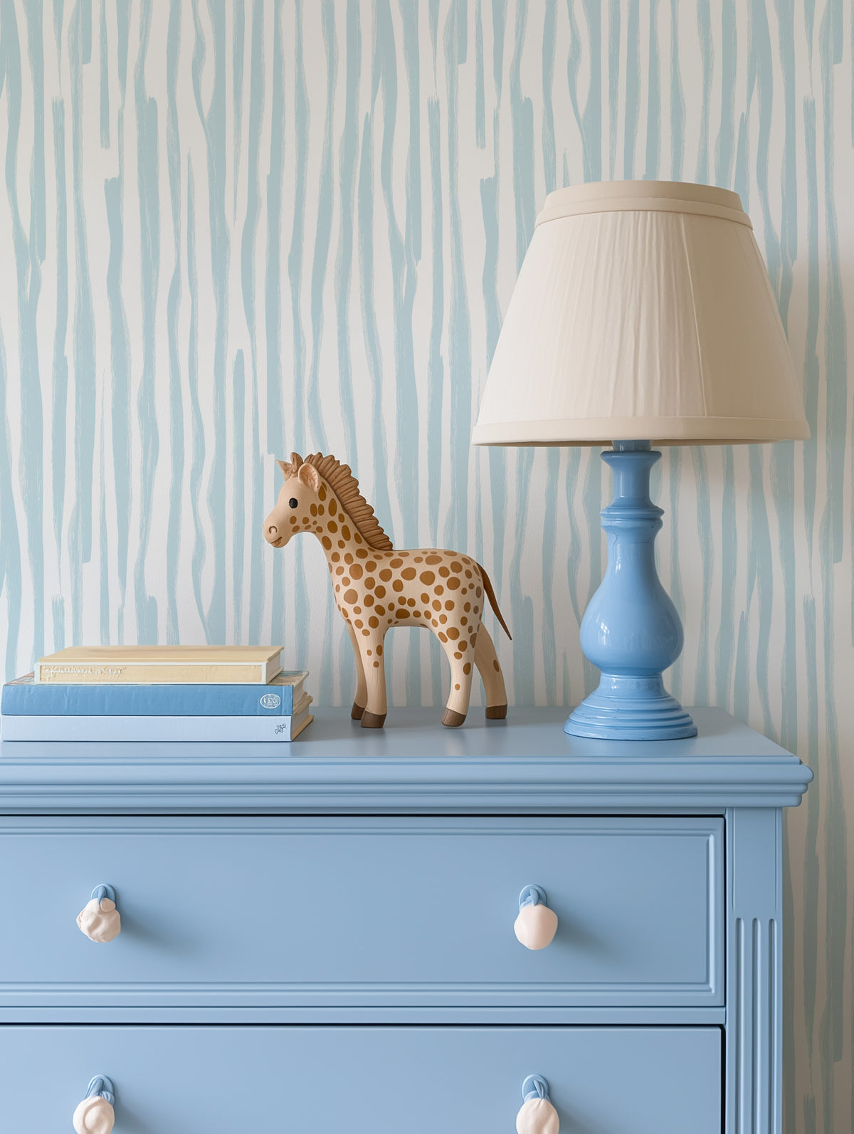 Arlo Stripe Wallpaper from Olive et Oriel where you can shop wallpaper and artworks online