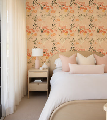 Vase à Fleurs Wallpaper from Olive et Oriel where you can shop wallpaper and artworks online