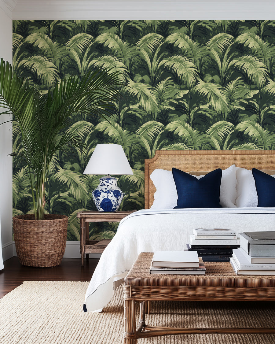 Empire Colonial Palm Wallpaper from Olive et Oriel where you can shop wallpaper and artworks online
