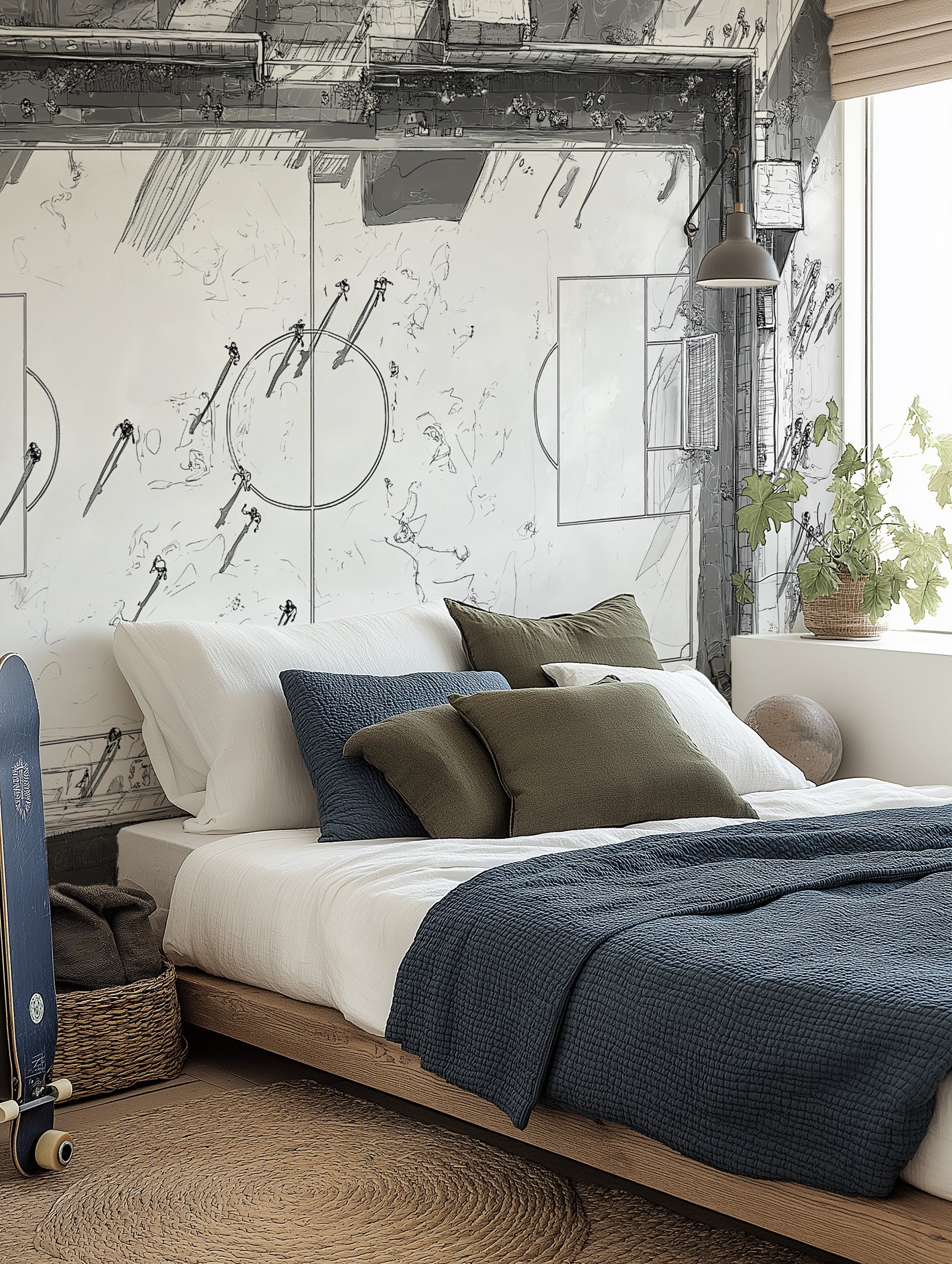 Game On Wallpaper Mural from Olive et Oriel where you can shop wallpaper and artworks online