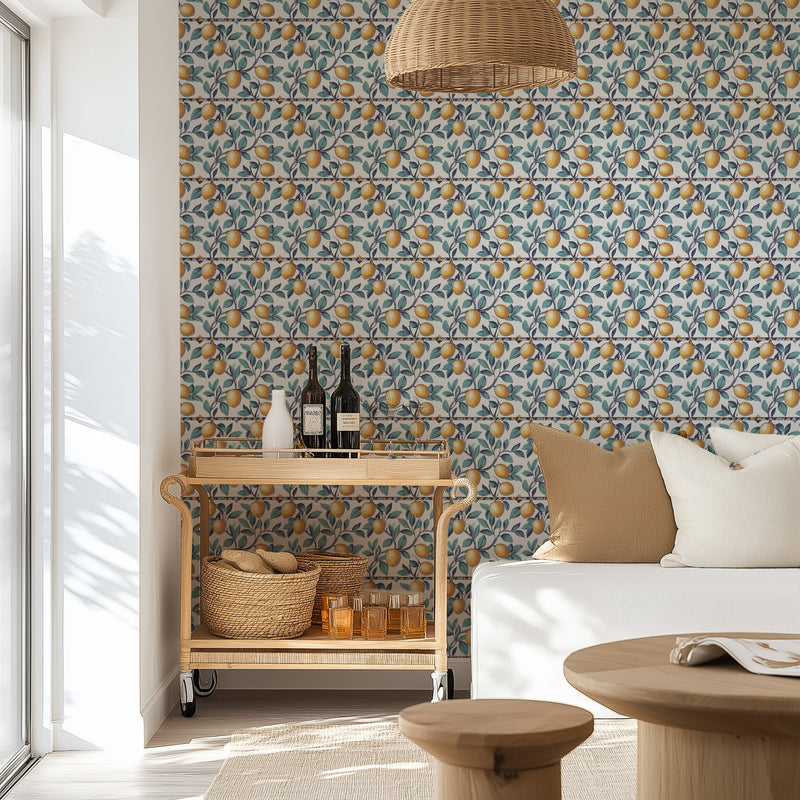 Tuscany Limone Wallpaper from Olive et Oriel where you can shop wallpaper and artworks online
