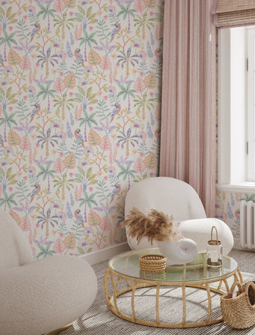 Exotic Oasis Wallpaper from Olive et Oriel where you can shop wallpaper and artworks online