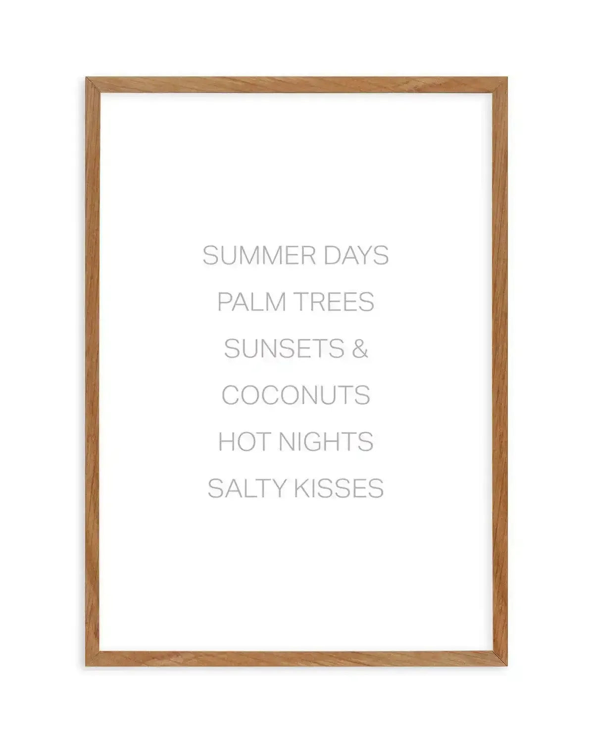 Summer Essentials Art Print-PRINT-Olive et Oriel-Olive et Oriel-50x70 cm | 19.6" x 27.5"-Walnut-With White Border-Buy-Australian-Art-Prints-Online-with-Olive-et-Oriel-Your-Artwork-Specialists-Austrailia-Decorate-With-Coastal-Photo-Wall-Art-Prints-From-Our-Beach-House-Artwork-Collection-Fine-Poster-and-Framed-Artwork