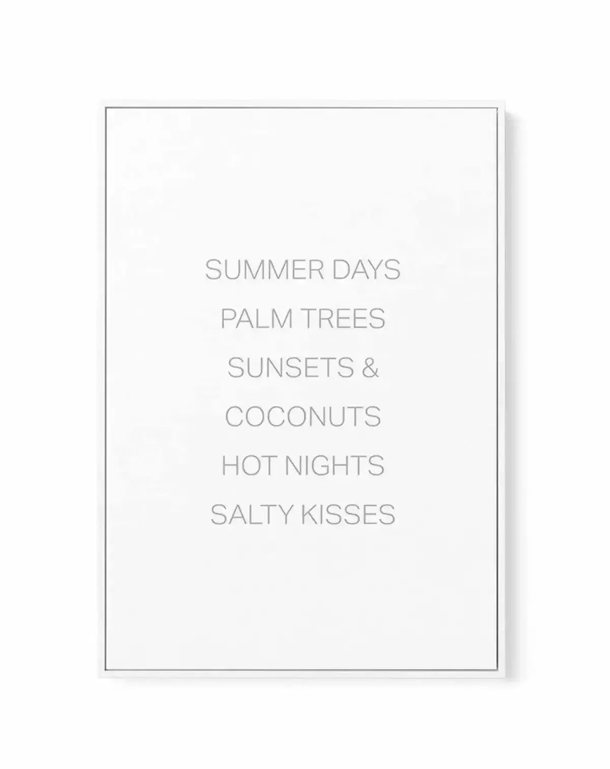 Summer Essentials | Framed Canvas-CANVAS-You can shop wall art online with Olive et Oriel for everything from abstract art to fun kids wall art. Our beautiful modern art prints and canvas art are available from large canvas prints to wall art paintings and our proudly Australian artwork collection offers only the highest quality framed large wall art and canvas art Australia - You can buy fashion photography prints or Hampton print posters and paintings on canvas from Olive et Oriel and have the