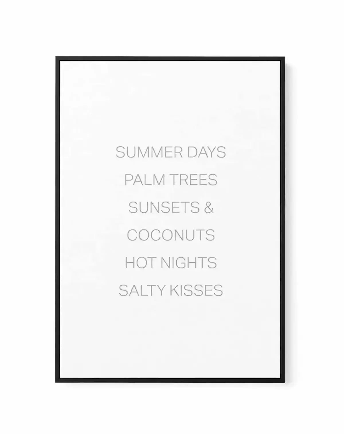 Summer Essentials | Framed Canvas-CANVAS-You can shop wall art online with Olive et Oriel for everything from abstract art to fun kids wall art. Our beautiful modern art prints and canvas art are available from large canvas prints to wall art paintings and our proudly Australian artwork collection offers only the highest quality framed large wall art and canvas art Australia - You can buy fashion photography prints or Hampton print posters and paintings on canvas from Olive et Oriel and have the