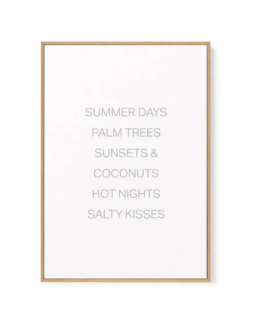 Summer Essentials | Framed Canvas-CANVAS-You can shop wall art online with Olive et Oriel for everything from abstract art to fun kids wall art. Our beautiful modern art prints and canvas art are available from large canvas prints to wall art paintings and our proudly Australian artwork collection offers only the highest quality framed large wall art and canvas art Australia - You can buy fashion photography prints or Hampton print posters and paintings on canvas from Olive et Oriel and have the