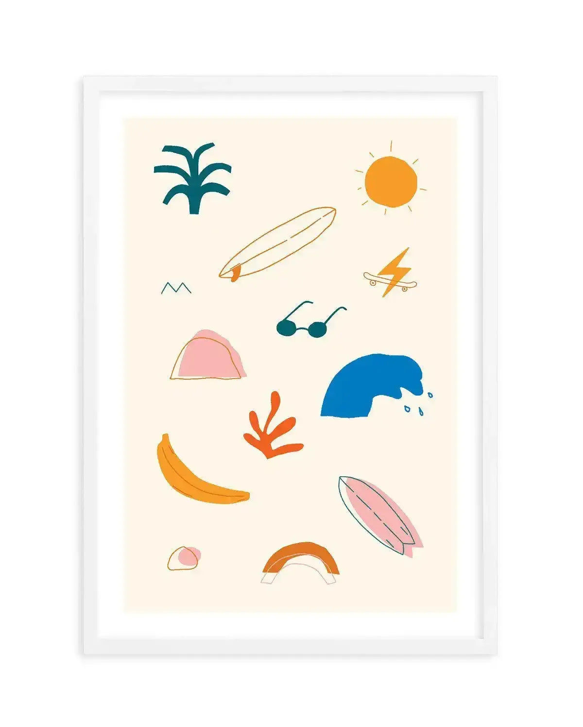 Summer Holiday Art Print-PRINT-Olive et Oriel-Olive et Oriel-A5 | 5.8" x 8.3" | 14.8 x 21cm-White-With White Border-Buy-Australian-Art-Prints-Online-with-Olive-et-Oriel-Your-Artwork-Specialists-Austrailia-Decorate-With-Coastal-Photo-Wall-Art-Prints-From-Our-Beach-House-Artwork-Collection-Fine-Poster-and-Framed-Artwork