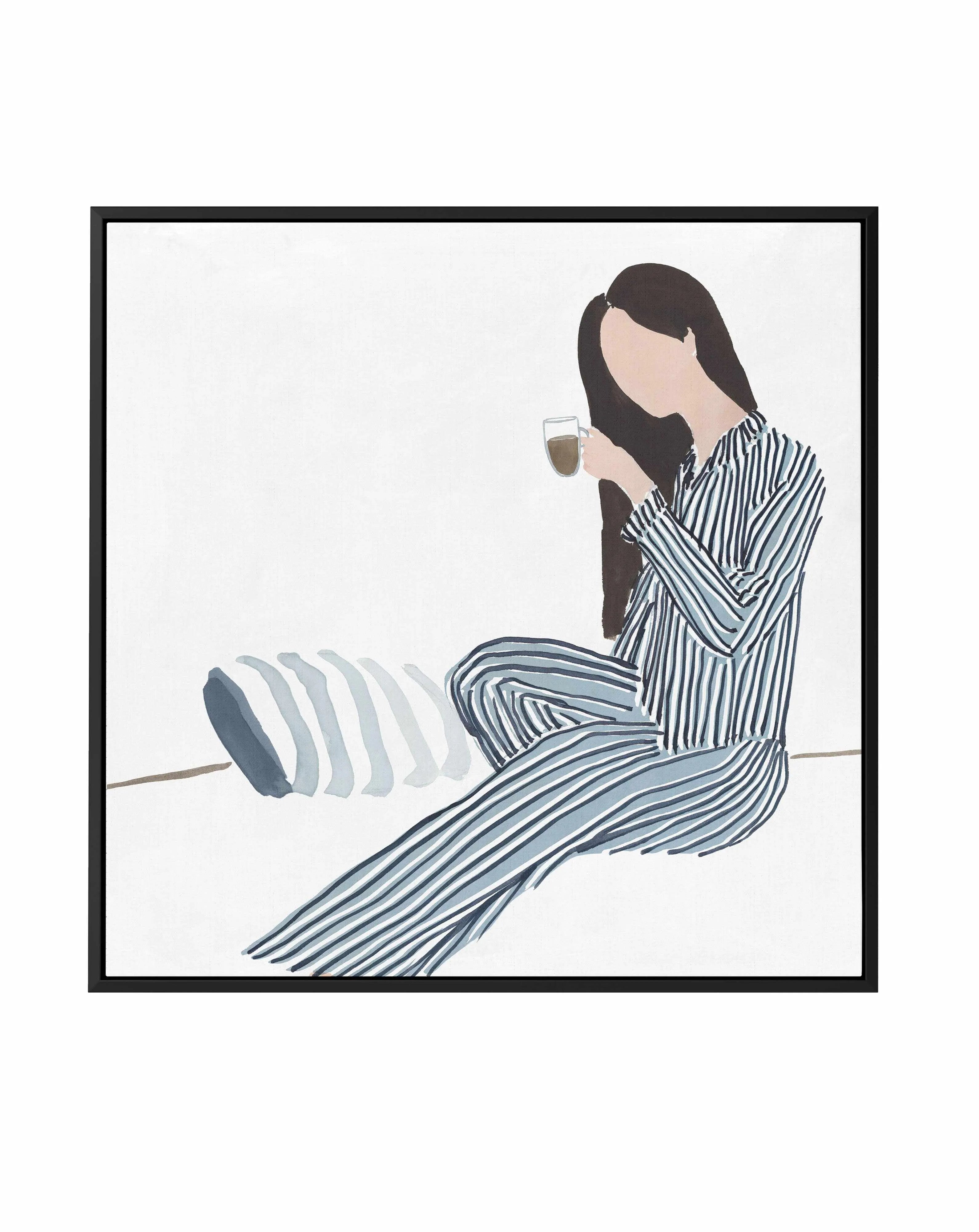 Sunday Blues | Framed Canvas Art Print from Olive et Oriel where you can shop wallpaper and artworks online