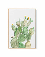 Sunny Cactus | Framed Canvas Art Print