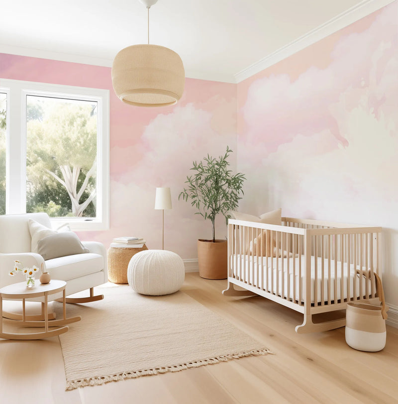 Sunset Skies Wallpaper Mural from Olive et Oriel where you can shop wallpaper and artworks online