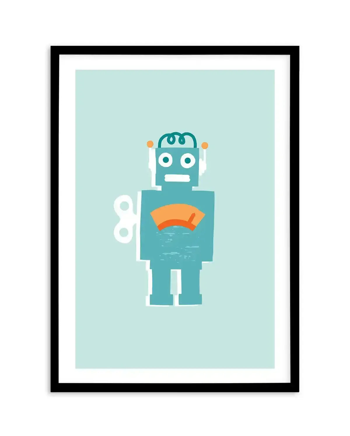 Super Robot Art Print-PRINT-Olive et Oriel-Olive et Oriel-A5 | 5.8" x 8.3" | 14.8 x 21cm-Black-With White Border-Buy-Australian-Art-Prints-Online-with-Olive-et-Oriel-Your-Artwork-Specialists-Austrailia-Decorate-With-Coastal-Photo-Wall-Art-Prints-From-Our-Beach-House-Artwork-Collection-Fine-Poster-and-Framed-Artwork