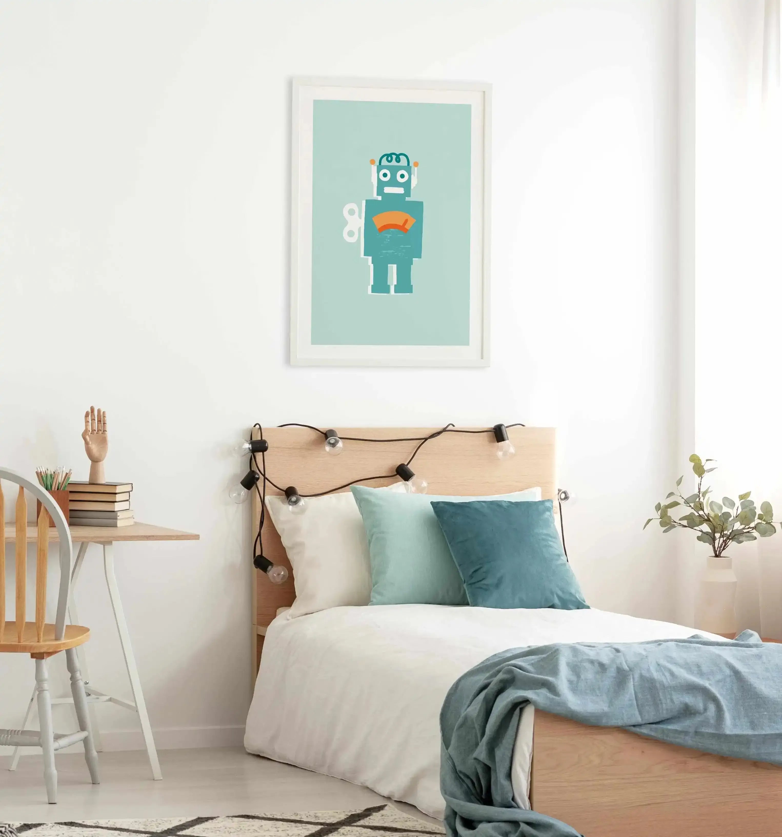 Super Robot Art Print-PRINT-Olive et Oriel-Olive et Oriel-Buy-Australian-Art-Prints-Online-with-Olive-et-Oriel-Your-Artwork-Specialists-Austrailia-Decorate-With-Coastal-Photo-Wall-Art-Prints-From-Our-Beach-House-Artwork-Collection-Fine-Poster-and-Framed-Artwork