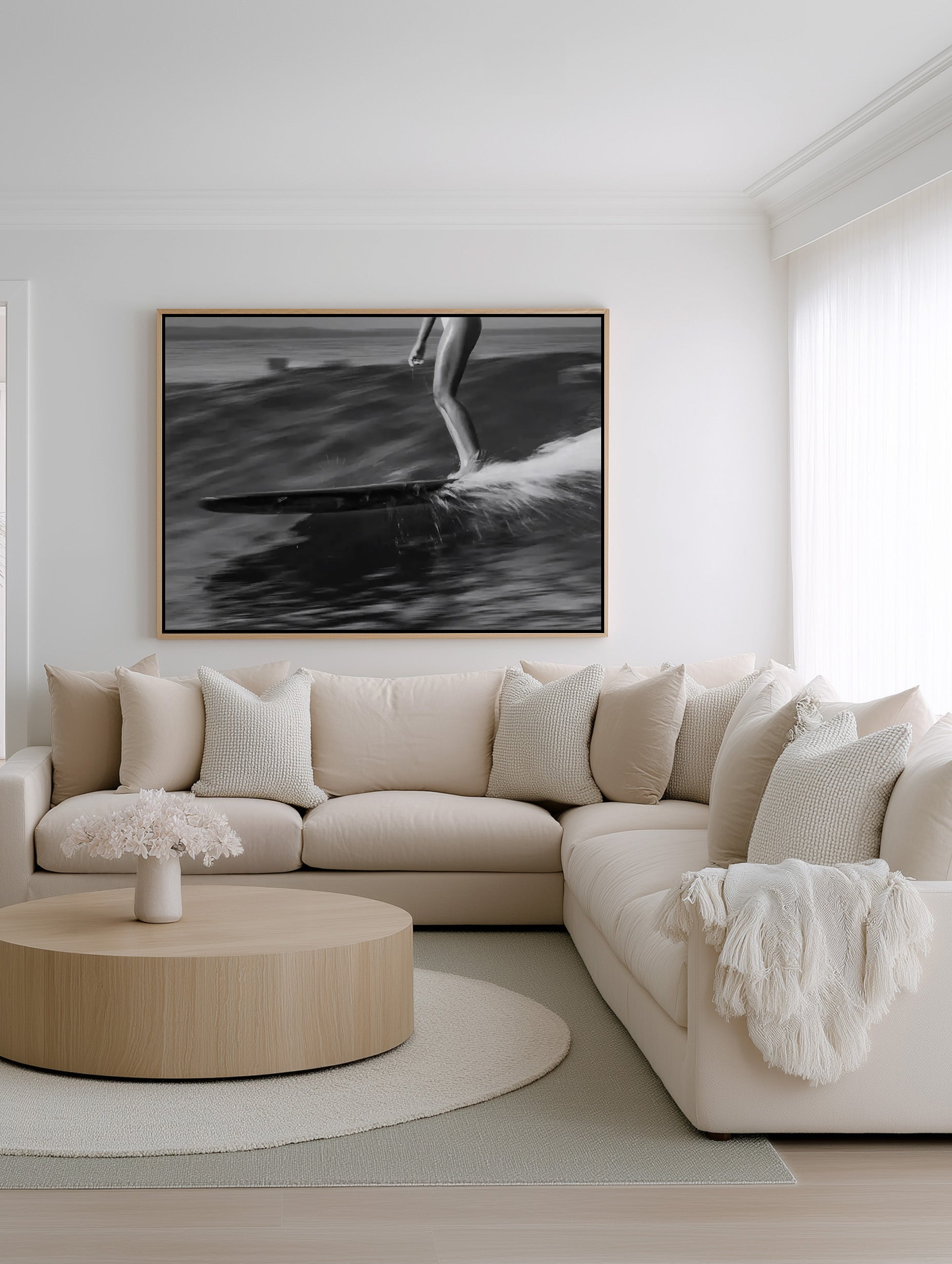 Surfer Girl, Malibu by Mario Stefanelli | Framed Canvas Art Print