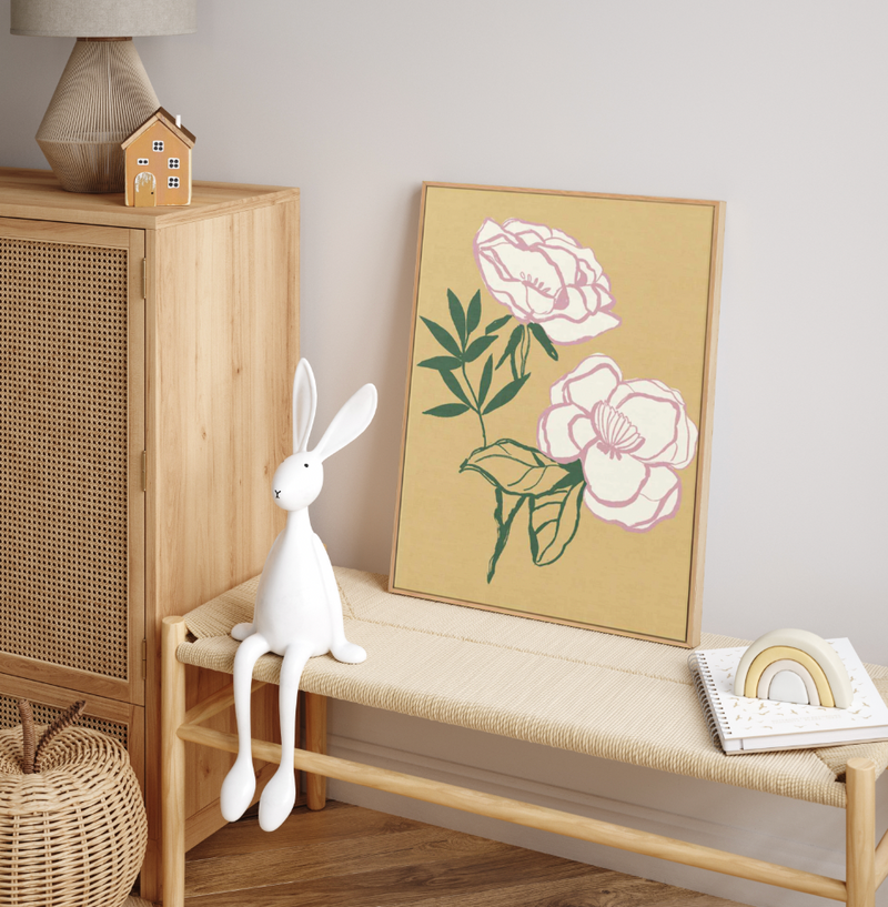 Sweet Peonies | Framed Canvas Art Print from Olive et Oriel where you can shop wallpaper and artworks online