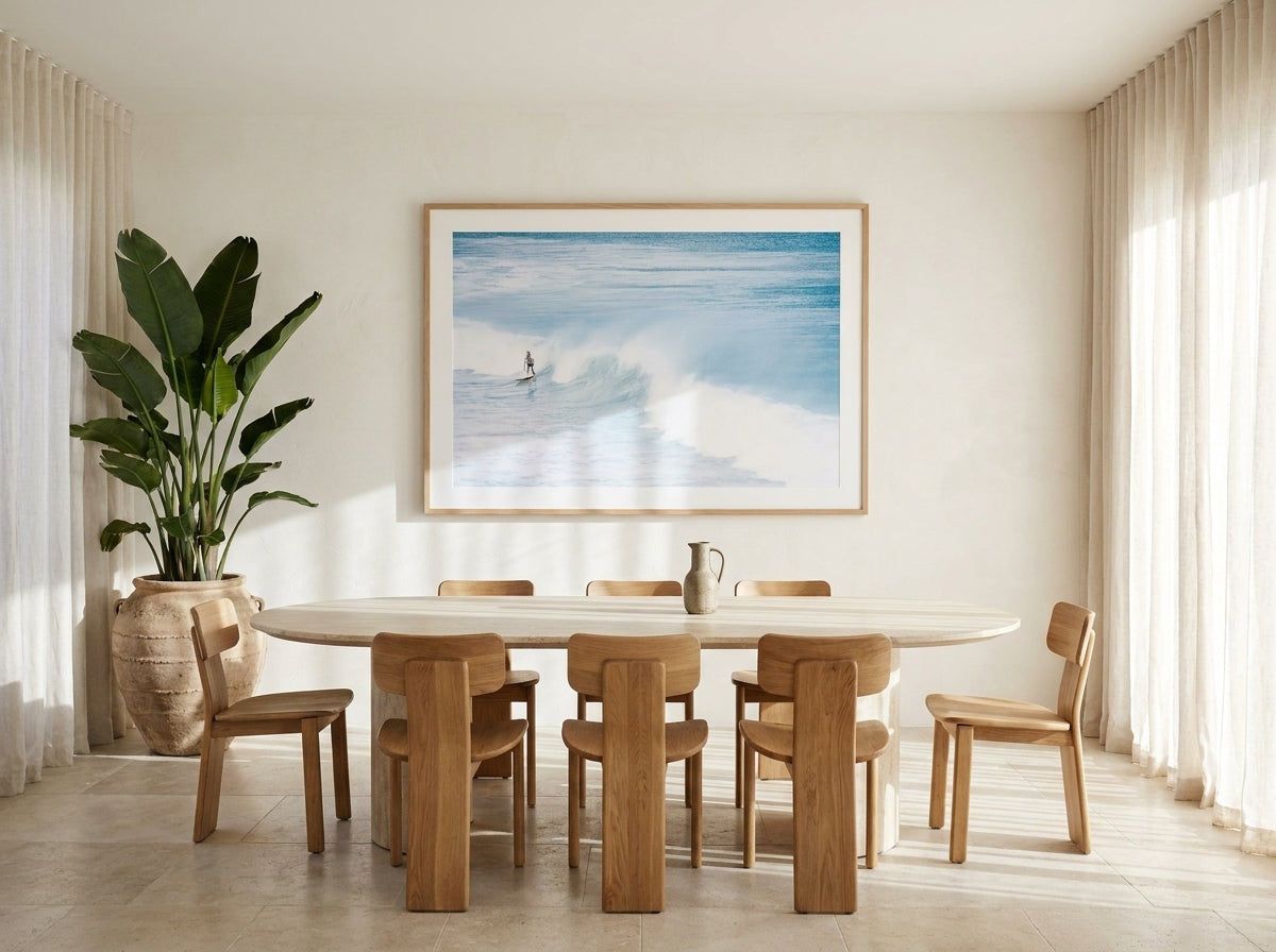 Surf's Up, Bondi Sydney Bondi photo wall art framed print styled extra large in a coastal Australian living space at Olive et Oriel