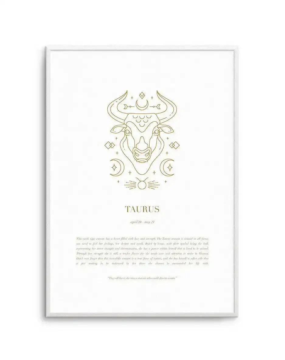 Taurus | Celestial Zodiac Art Print-PRINT-Olive et Oriel-Olive et Oriel-A4 | 8.3" x 11.7" | 21 x 29.7cm-Unframed Art Print-With White Border-Buy-Australian-Art-Prints-Online-with-Olive-et-Oriel-Your-Artwork-Specialists-Austrailia-Decorate-With-Coastal-Photo-Wall-Art-Prints-From-Our-Beach-House-Artwork-Collection-Fine-Poster-and-Framed-Artwork