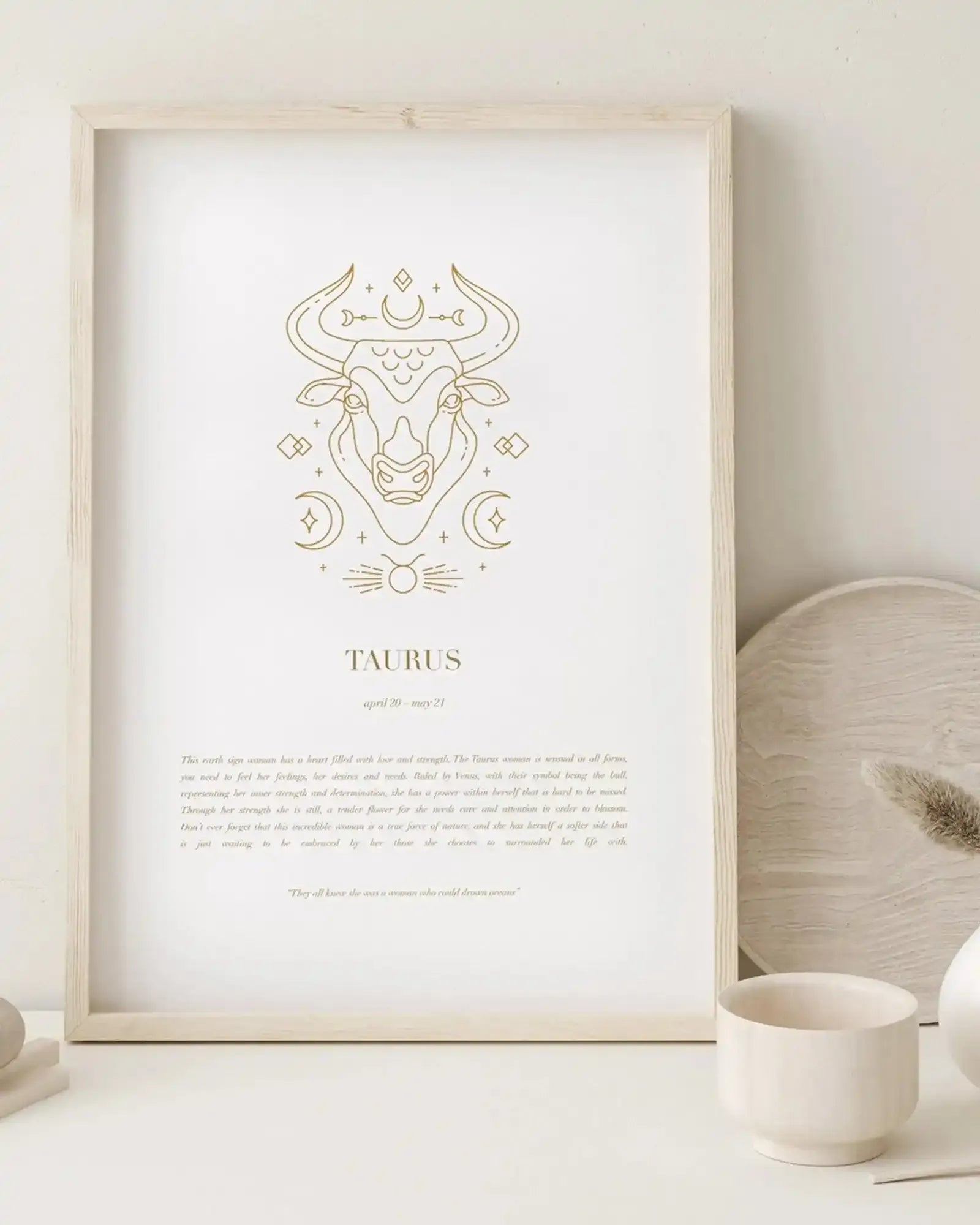 Taurus | Celestial Zodiac Art Print-PRINT-Olive et Oriel-Olive et Oriel-Buy-Australian-Art-Prints-Online-with-Olive-et-Oriel-Your-Artwork-Specialists-Austrailia-Decorate-With-Coastal-Photo-Wall-Art-Prints-From-Our-Beach-House-Artwork-Collection-Fine-Poster-and-Framed-Artwork
