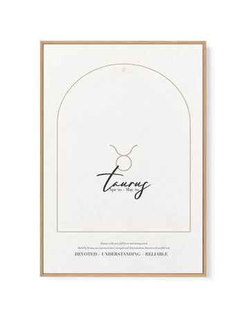 Taurus Star Sign | Framed Canvas-CANVAS-You can shop wall art online with Olive et Oriel for everything from abstract art to fun kids wall art. Our beautiful modern art prints and canvas art are available from large canvas prints to wall art paintings and our proudly Australian artwork collection offers only the highest quality framed large wall art and canvas art Australia - You can buy fashion photography prints or Hampton print posters and paintings on canvas from Olive et Oriel and have them