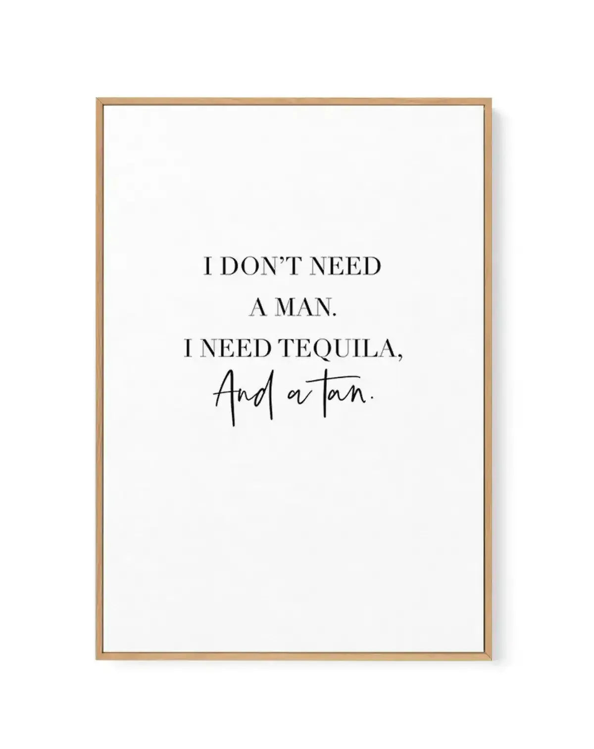 Tequila & A Tan | Customise Me! | Framed Canvas-CANVAS-You can shop wall art online with Olive et Oriel for everything from abstract art to fun kids wall art. Our beautiful modern art prints and canvas art are available from large canvas prints to wall art paintings and our proudly Australian artwork collection offers only the highest quality framed large wall art and canvas art Australia - You can buy fashion photography prints or Hampton print posters and paintings on canvas from Olive et Orie
