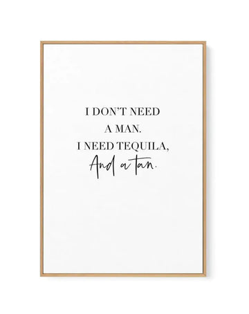 Tequila & A Tan | Customise Me! | Framed Canvas-CANVAS-You can shop wall art online with Olive et Oriel for everything from abstract art to fun kids wall art. Our beautiful modern art prints and canvas art are available from large canvas prints to wall art paintings and our proudly Australian artwork collection offers only the highest quality framed large wall art and canvas art Australia - You can buy fashion photography prints or Hampton print posters and paintings on canvas from Olive et Orie