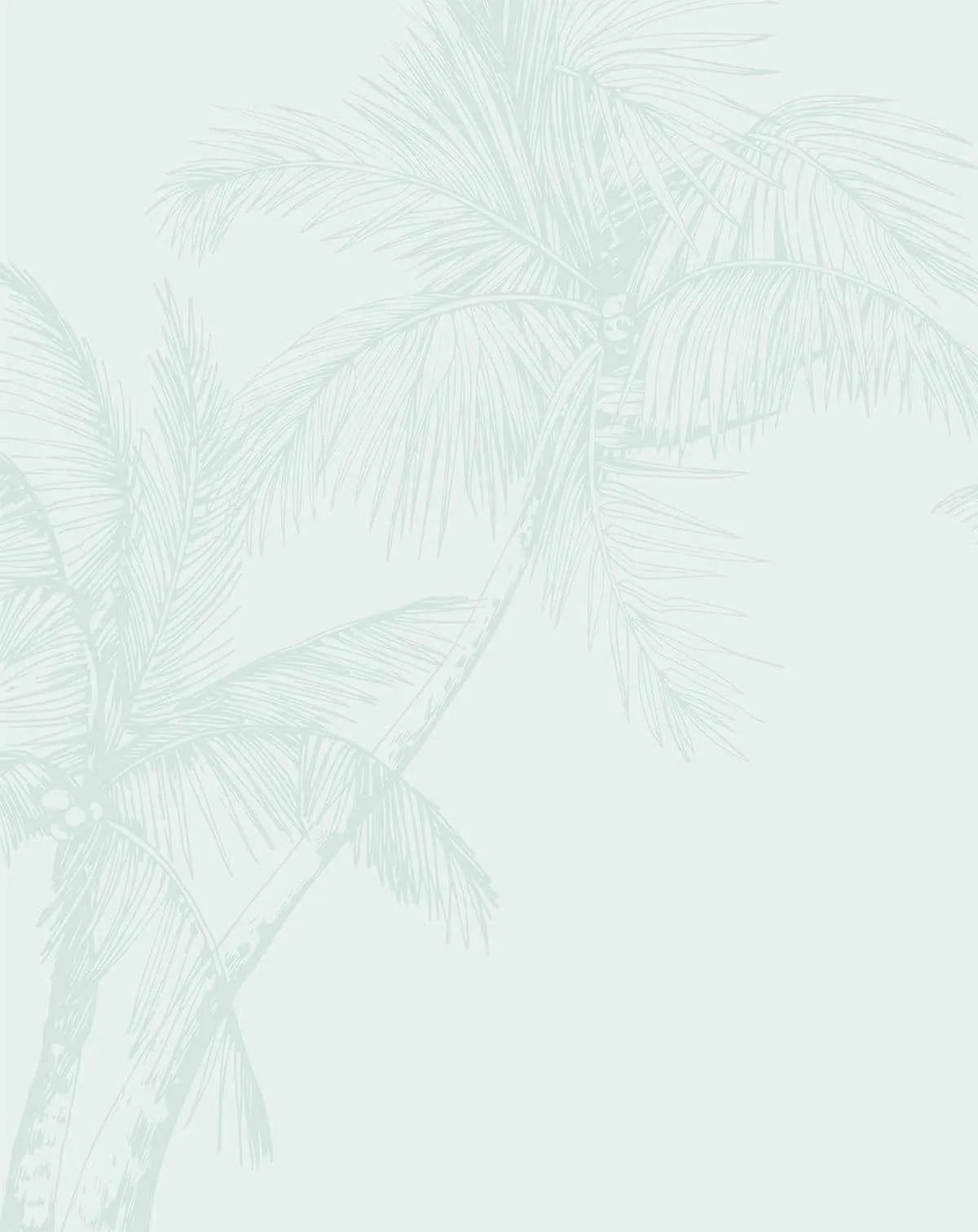 The Palms Wallpaper in Seafoam - Olive et Oriel