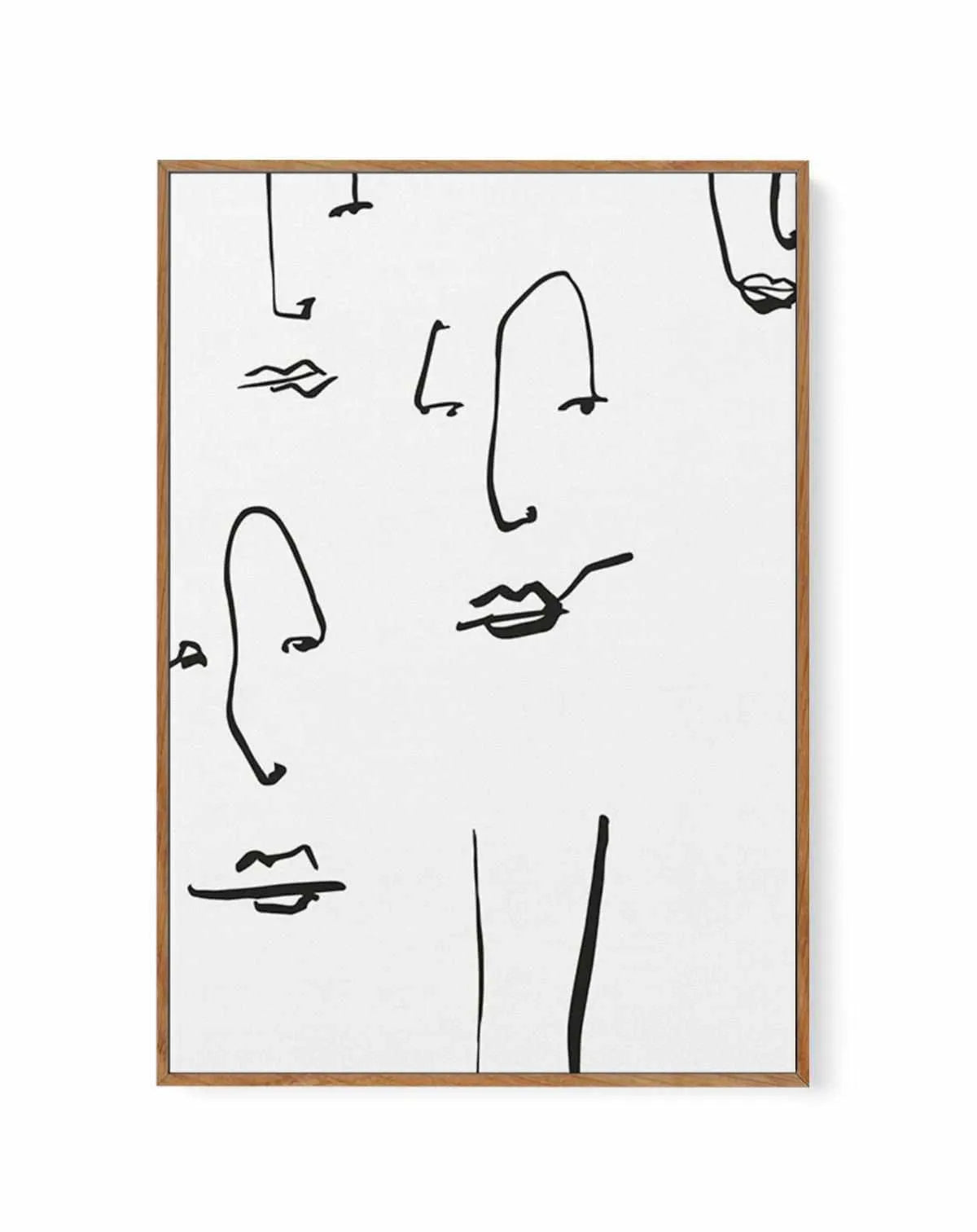 Their Faces I | Framed Canvas from Olive et Oriel where you can shop wallpaper and artworks online