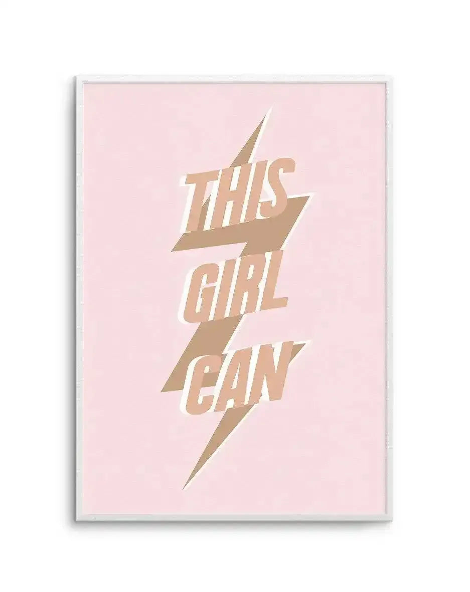 This Girl Can Art Print-PRINT-Olive et Oriel-Olive et Oriel-A5 | 5.8" x 8.3" | 14.8 x 21cm-Unframed Art Print-With White Border-Buy-Australian-Art-Prints-Online-with-Olive-et-Oriel-Your-Artwork-Specialists-Austrailia-Decorate-With-Coastal-Photo-Wall-Art-Prints-From-Our-Beach-House-Artwork-Collection-Fine-Poster-and-Framed-Artwork