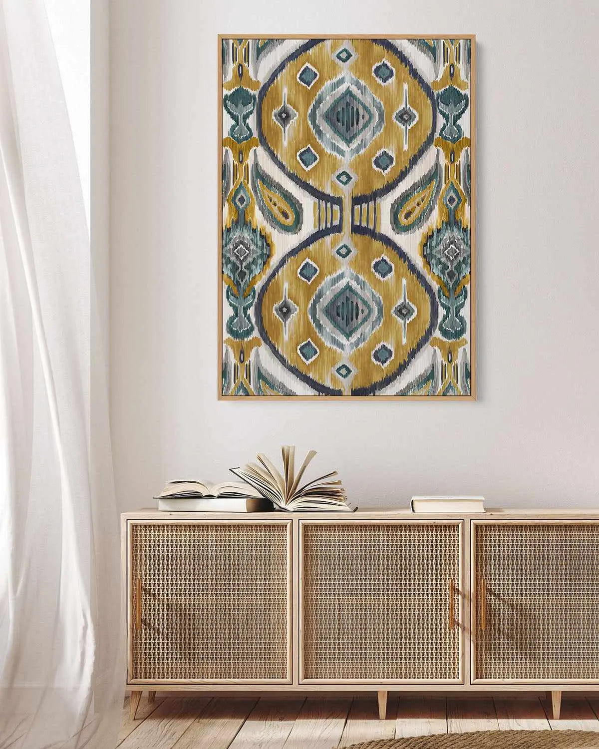 Tile Decor | Framed Canvas Art Print from Olive et Oriel where you can shop wallpaper and artworks online