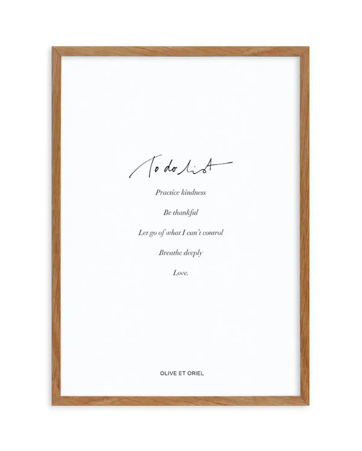 To Do List Art Print-PRINT-Olive et Oriel-Olive et Oriel-50x70 cm | 19.6" x 27.5"-Walnut-With White Border-Buy-Australian-Art-Prints-Online-with-Olive-et-Oriel-Your-Artwork-Specialists-Austrailia-Decorate-With-Coastal-Photo-Wall-Art-Prints-From-Our-Beach-House-Artwork-Collection-Fine-Poster-and-Framed-Artwork