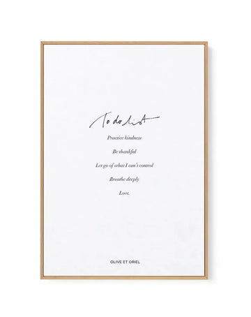 To Do List | Framed Canvas-CANVAS-You can shop wall art online with Olive et Oriel for everything from abstract art to fun kids wall art. Our beautiful modern art prints and canvas art are available from large canvas prints to wall art paintings and our proudly Australian artwork collection offers only the highest quality framed large wall art and canvas art Australia - You can buy fashion photography prints or Hampton print posters and paintings on canvas from Olive et Oriel and have them deliv