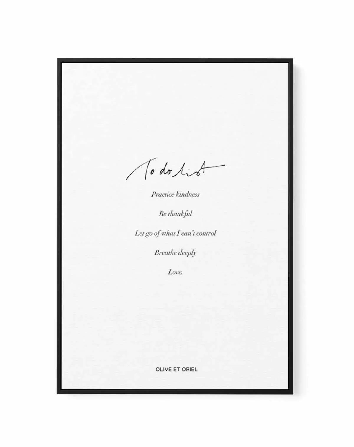 To Do List | Framed Canvas-CANVAS-You can shop wall art online with Olive et Oriel for everything from abstract art to fun kids wall art. Our beautiful modern art prints and canvas art are available from large canvas prints to wall art paintings and our proudly Australian artwork collection offers only the highest quality framed large wall art and canvas art Australia - You can buy fashion photography prints or Hampton print posters and paintings on canvas from Olive et Oriel and have them deliv