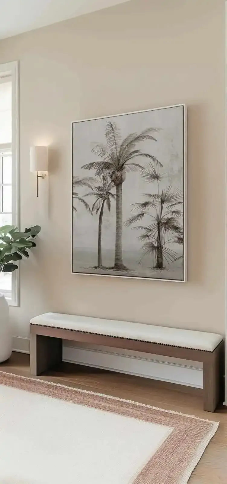 Tropic Palm I | Framed Canvas Art Print from Olive et Oriel where you can shop wallpaper and artworks online