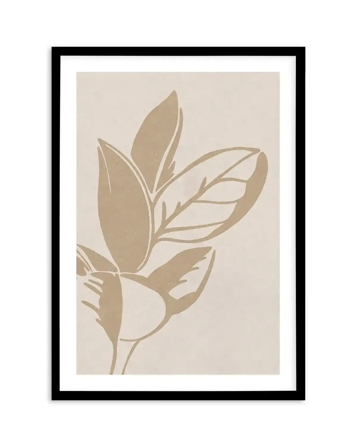 Tropic Palm in Beige Art Print-PRINT-Olive et Oriel-Olive et Oriel-A5 | 5.8" x 8.3" | 14.8 x 21cm-Black-With White Border-Buy-Australian-Art-Prints-Online-with-Olive-et-Oriel-Your-Artwork-Specialists-Austrailia-Decorate-With-Coastal-Photo-Wall-Art-Prints-From-Our-Beach-House-Artwork-Collection-Fine-Poster-and-Framed-Artwork