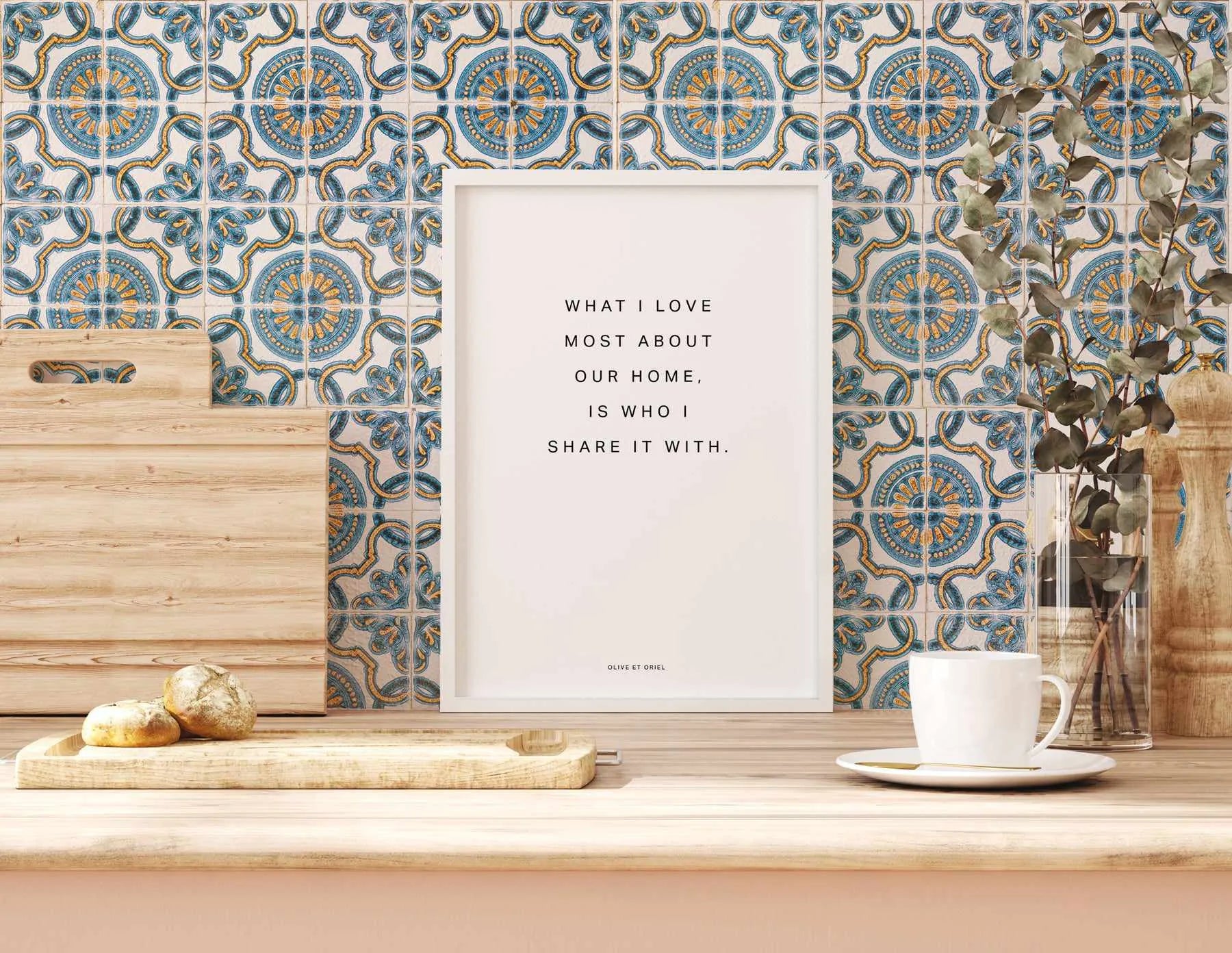 Turkish Tile Wallpaper from Olive et Oriel where you can shop wallpaper and artworks online