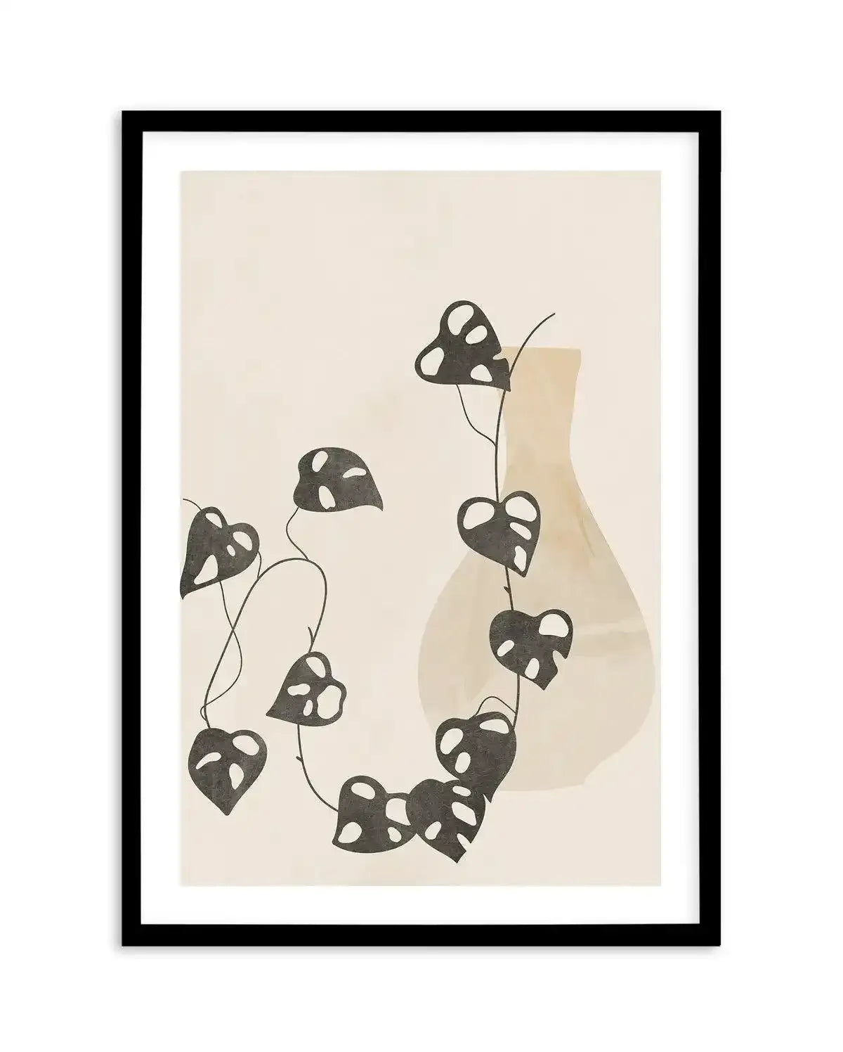 Vase No I Art Print-PRINT-Olive et Oriel-Olive et Oriel-A5 | 5.8" x 8.3" | 14.8 x 21cm-Black-With White Border-Buy-Australian-Art-Prints-Online-with-Olive-et-Oriel-Your-Artwork-Specialists-Austrailia-Decorate-With-Coastal-Photo-Wall-Art-Prints-From-Our-Beach-House-Artwork-Collection-Fine-Poster-and-Framed-Artwork