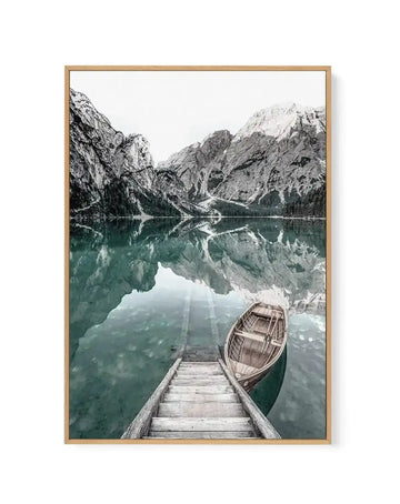 View from the Boathouse | Framed Canvas Art Print nature art print