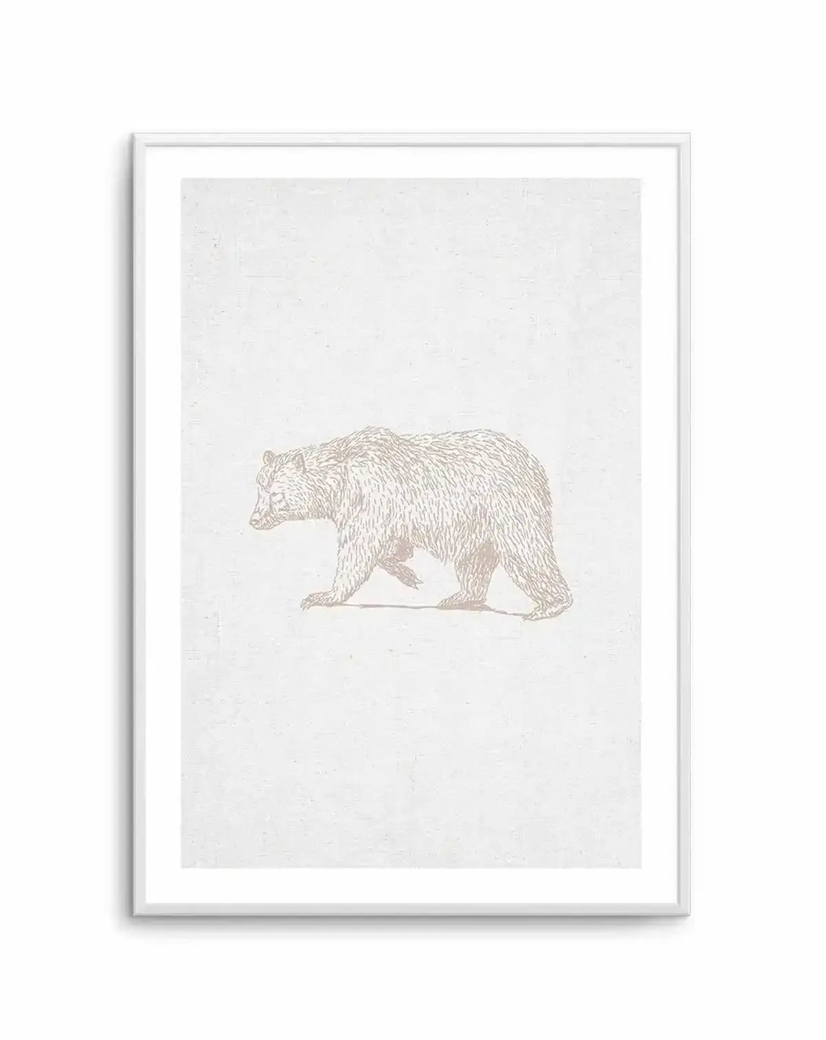 Vintage Bear on Linen | Customise Me! Art Print-PRINT-Olive et Oriel-Olive et Oriel-Buy-Australian-Art-Prints-Online-with-Olive-et-Oriel-Your-Artwork-Specialists-Austrailia-Decorate-With-Coastal-Photo-Wall-Art-Prints-From-Our-Beach-House-Artwork-Collection-Fine-Poster-and-Framed-Artwork