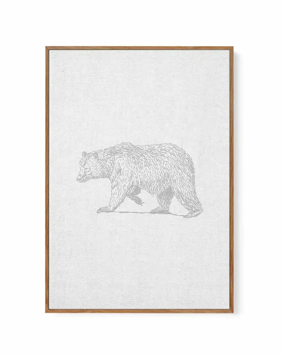 Vintage Bear on Linen | Framed Canvas-CANVAS-You can shop wall art online with Olive et Oriel for everything from abstract art to fun kids wall art. Our beautiful modern art prints and canvas art are available from large canvas prints to wall art paintings and our proudly Australian artwork collection offers only the highest quality framed large wall art and canvas art Australia - You can buy fashion photography prints or Hampton print posters and paintings on canvas from Olive et Oriel and have