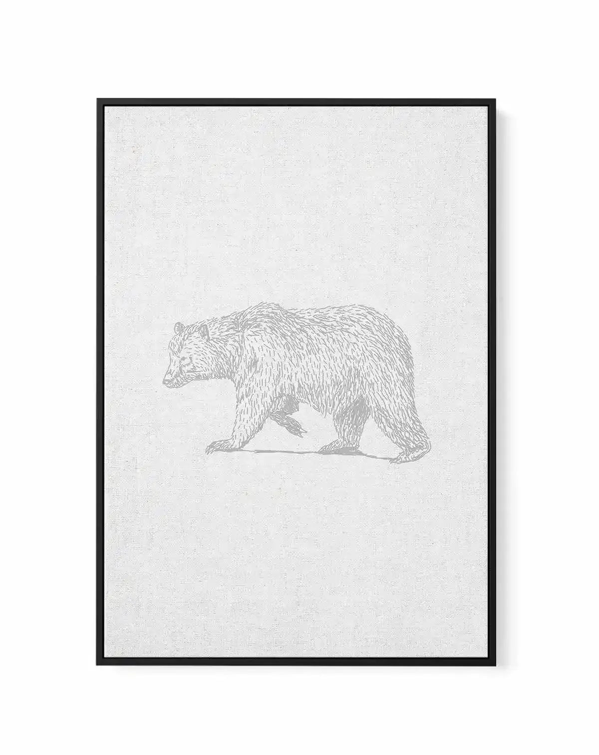 Vintage Bear on Linen | Framed Canvas-CANVAS-You can shop wall art online with Olive et Oriel for everything from abstract art to fun kids wall art. Our beautiful modern art prints and canvas art are available from large canvas prints to wall art paintings and our proudly Australian artwork collection offers only the highest quality framed large wall art and canvas art Australia - You can buy fashion photography prints or Hampton print posters and paintings on canvas from Olive et Oriel and have