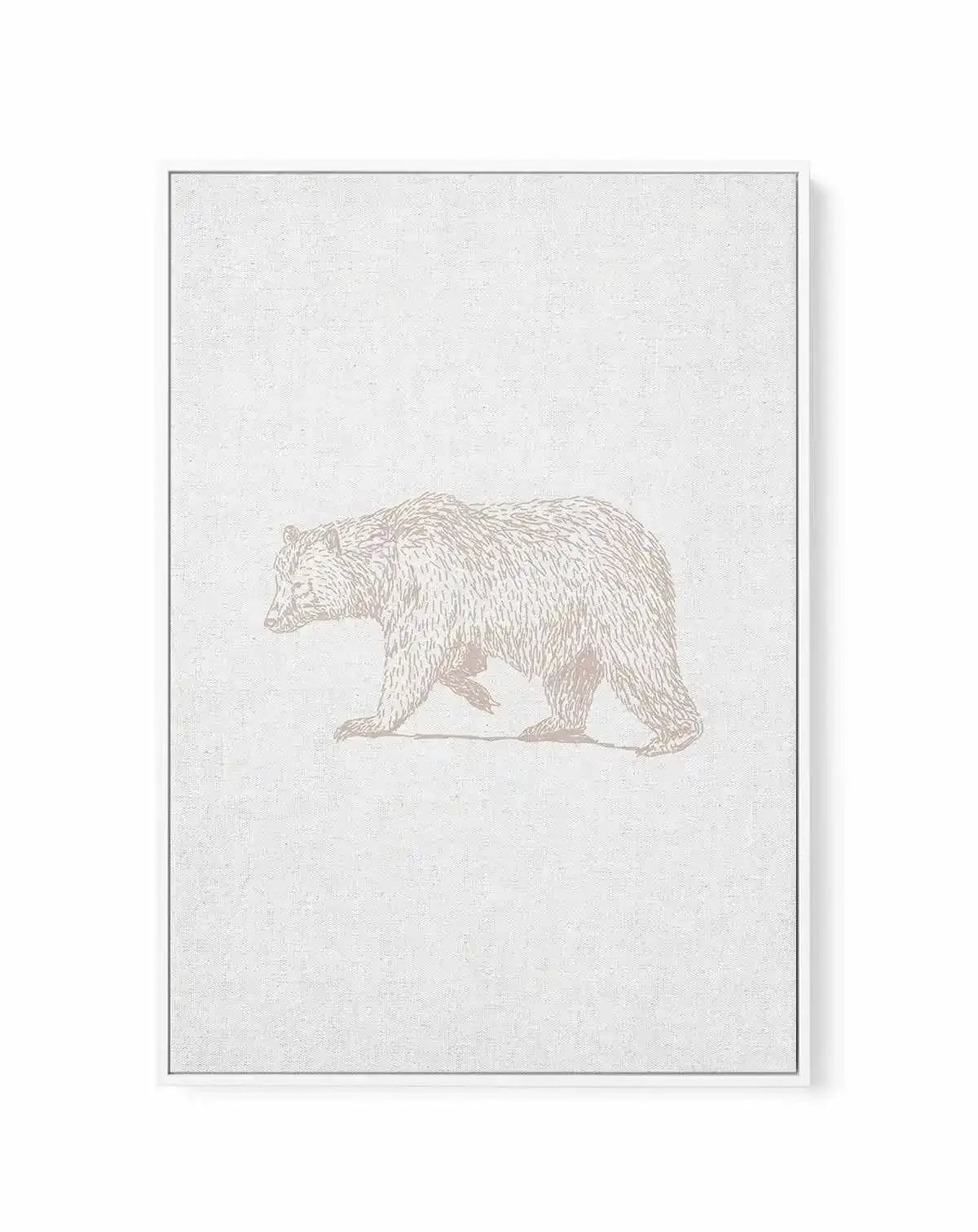 Vintage Bear on Linen | Framed Canvas-CANVAS-You can shop wall art online with Olive et Oriel for everything from abstract art to fun kids wall art. Our beautiful modern art prints and canvas art are available from large canvas prints to wall art paintings and our proudly Australian artwork collection offers only the highest quality framed large wall art and canvas art Australia - You can buy fashion photography prints or Hampton print posters and paintings on canvas from Olive et Oriel and have