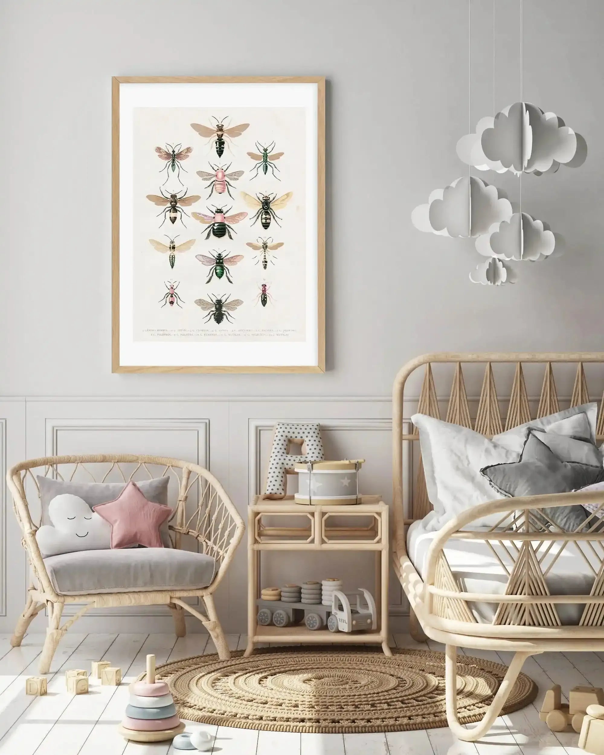 Vintage Bee Chart Art Print-PRINT-Olive et Oriel-Olive et Oriel-Buy-Australian-Art-Prints-Online-with-Olive-et-Oriel-Your-Artwork-Specialists-Austrailia-Decorate-With-Coastal-Photo-Wall-Art-Prints-From-Our-Beach-House-Artwork-Collection-Fine-Poster-and-Framed-Artwork