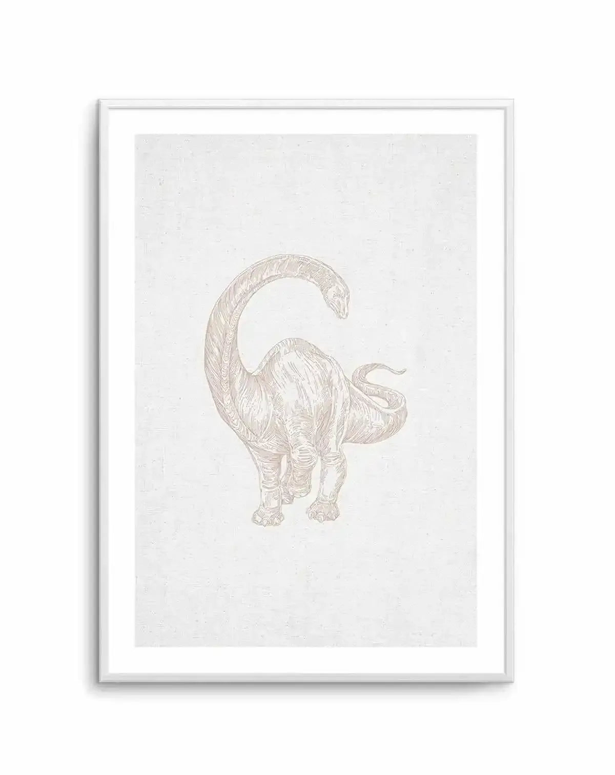 Vintage Brachiosaurus on Linen | Customise Me! Art Print-PRINT-Olive et Oriel-Olive et Oriel-Buy-Australian-Art-Prints-Online-with-Olive-et-Oriel-Your-Artwork-Specialists-Austrailia-Decorate-With-Coastal-Photo-Wall-Art-Prints-From-Our-Beach-House-Artwork-Collection-Fine-Poster-and-Framed-Artwork