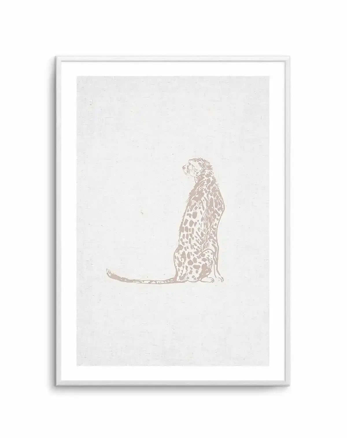 Vintage Cheetah on Linen | Customise Me! Art Print-PRINT-Olive et Oriel-Olive et Oriel-Buy-Australian-Art-Prints-Online-with-Olive-et-Oriel-Your-Artwork-Specialists-Austrailia-Decorate-With-Coastal-Photo-Wall-Art-Prints-From-Our-Beach-House-Artwork-Collection-Fine-Poster-and-Framed-Artwork