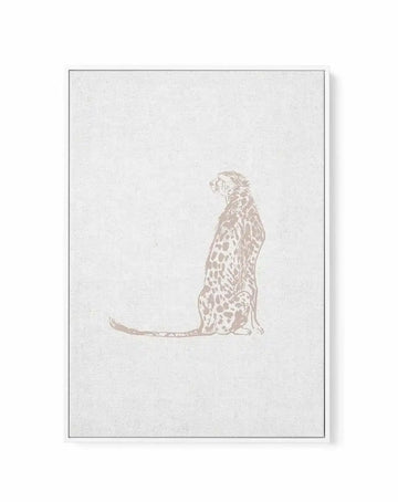Vintage Cheetah on Linen | Framed Canvas-CANVAS-You can shop wall art online with Olive et Oriel for everything from abstract art to fun kids wall art. Our beautiful modern art prints and canvas art are available from large canvas prints to wall art paintings and our proudly Australian artwork collection offers only the highest quality framed large wall art and canvas art Australia - You can buy fashion photography prints or Hampton print posters and paintings on canvas from Olive et Oriel and h