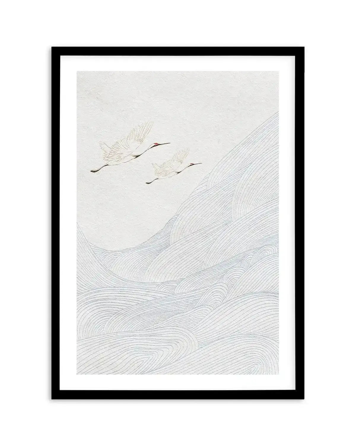 Vintage Crane I Art Print-PRINT-Olive et Oriel-Olive et Oriel-A5 | 5.8" x 8.3" | 14.8 x 21cm-Black-With White Border-Buy-Australian-Art-Prints-Online-with-Olive-et-Oriel-Your-Artwork-Specialists-Austrailia-Decorate-With-Coastal-Photo-Wall-Art-Prints-From-Our-Beach-House-Artwork-Collection-Fine-Poster-and-Framed-Artwork