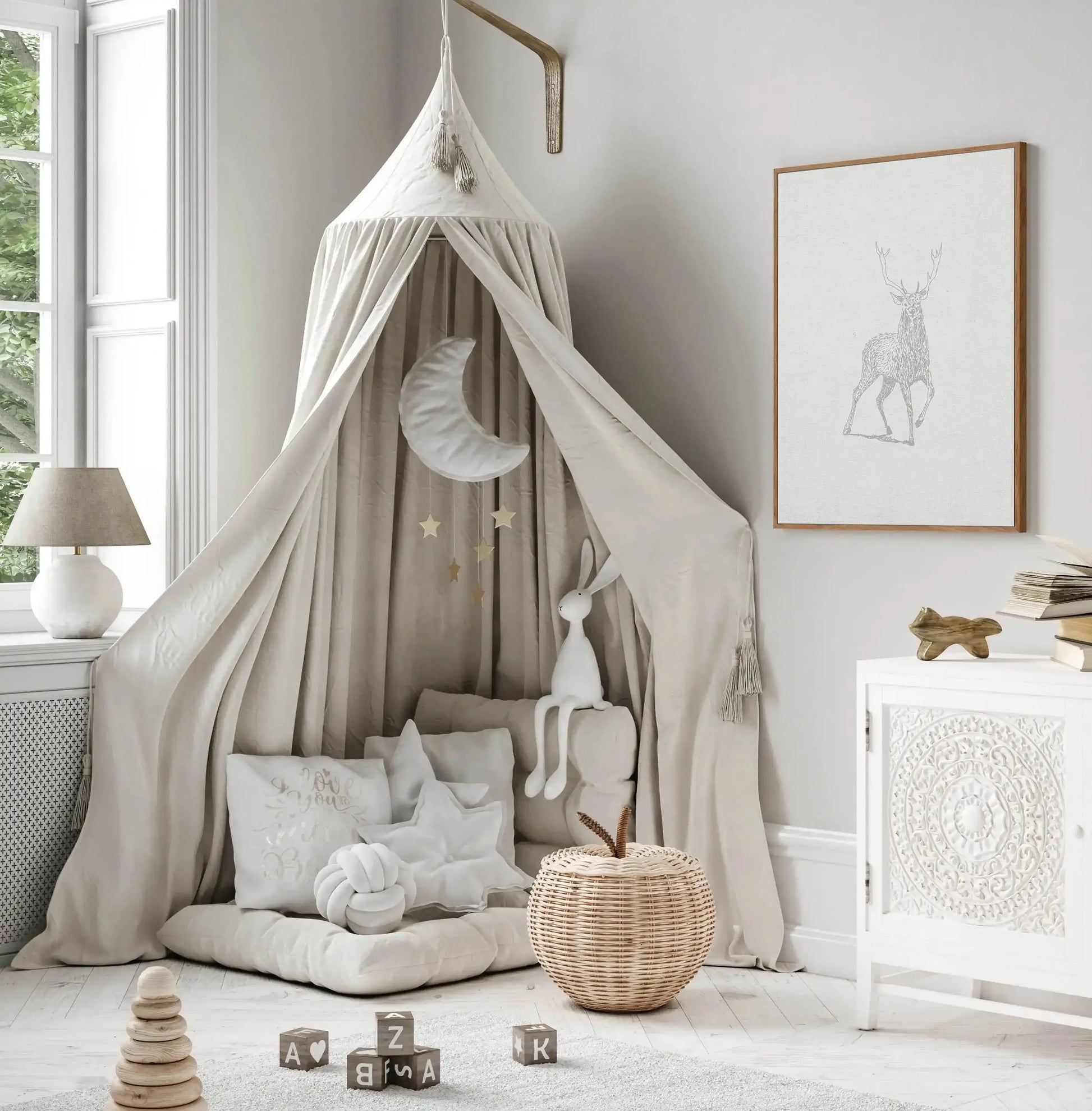 Vintage Deer on Linen | Framed Canvas-CANVAS-You can shop wall art online with Olive et Oriel for everything from abstract art to fun kids wall art. Our beautiful modern art prints and canvas art are available from large canvas prints to wall art paintings and our proudly Australian artwork collection offers only the highest quality framed large wall art and canvas art Australia - You can buy fashion photography prints or Hampton print posters and paintings on canvas from Olive et Oriel and have