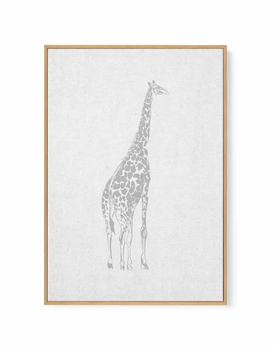 Vintage Giraffe on Linen | 3 Colour Options | Framed Canvas-CANVAS-You can shop wall art online with Olive et Oriel for everything from abstract art to fun kids wall art. Our beautiful modern art prints and canvas art are available from large canvas prints to wall art paintings and our proudly Australian artwork collection offers only the highest quality framed large wall art and canvas art Australia - You can buy fashion photography prints or Hampton print posters and paintings on canvas from O
