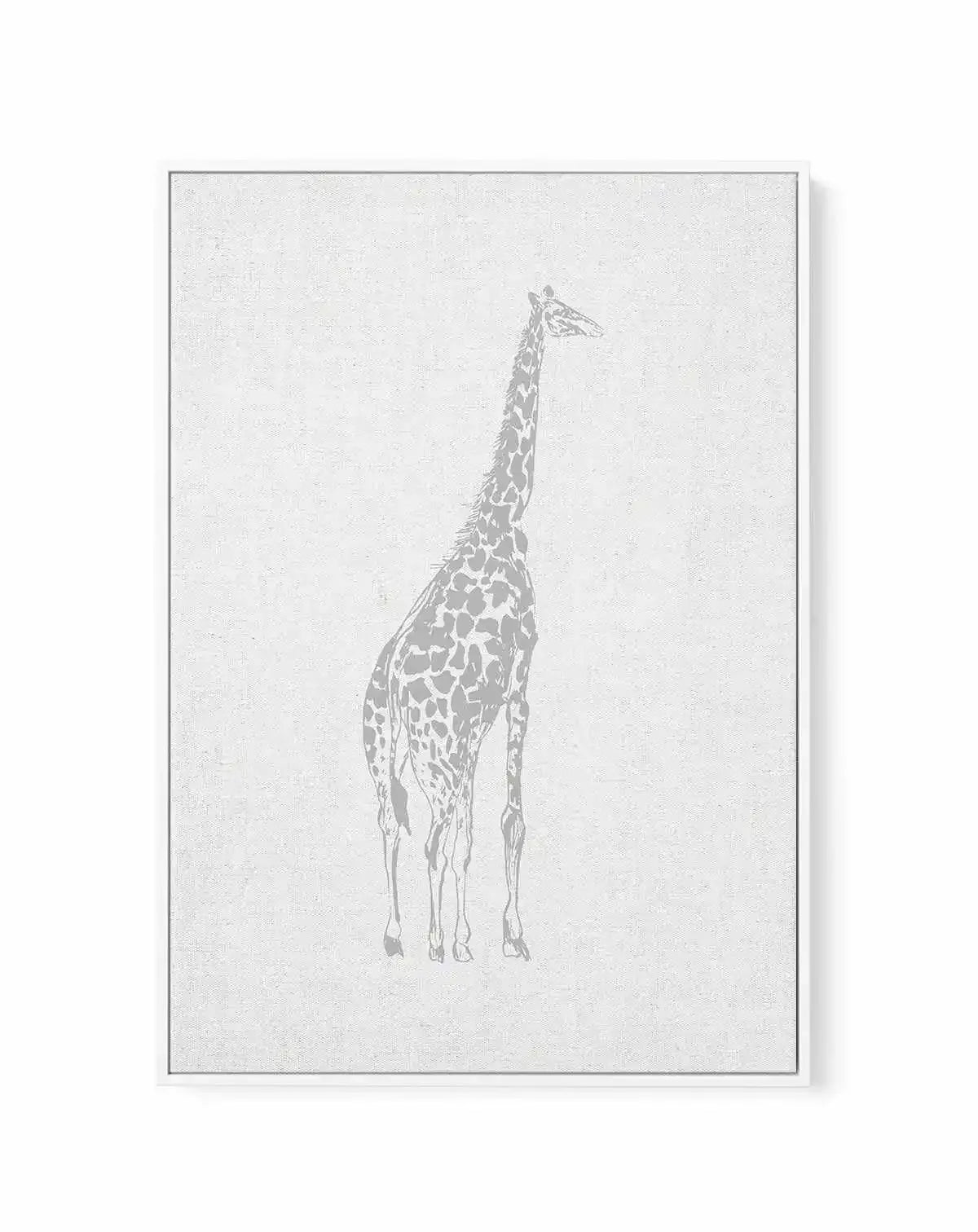 Vintage Giraffe on Linen | 3 Colour Options | Framed Canvas-CANVAS-You can shop wall art online with Olive et Oriel for everything from abstract art to fun kids wall art. Our beautiful modern art prints and canvas art are available from large canvas prints to wall art paintings and our proudly Australian artwork collection offers only the highest quality framed large wall art and canvas art Australia - You can buy fashion photography prints or Hampton print posters and paintings on canvas from O