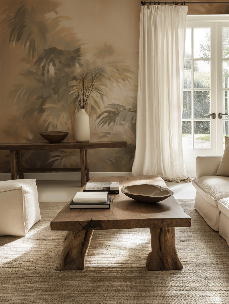 Warm Tropics Jungle Wallpaper Mural from Olive et Oriel where you can shop wallpaper and artworks online